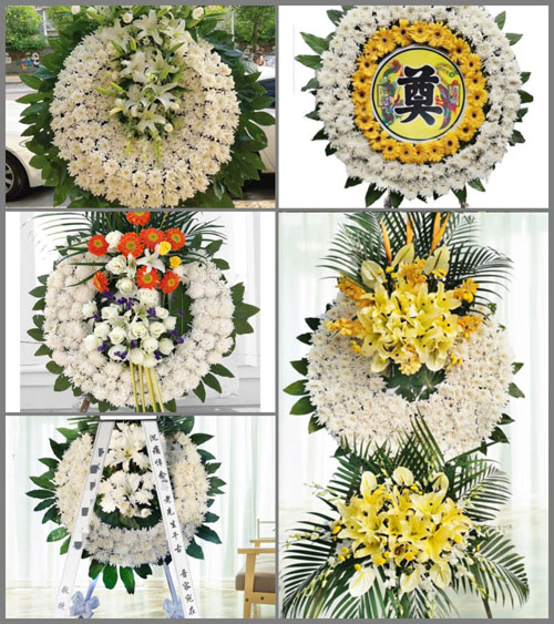 浙江省宁波宁海县长街镇新五星村花圈速递